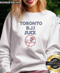 Good Toronto BJS Suck New York Yankees MLB Baseball Logo 2025 Sweatshirt design featuring vibrant graphics and bold colors.