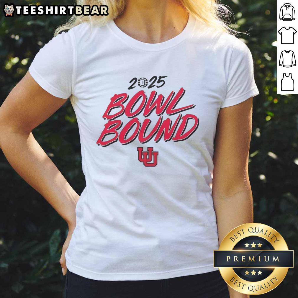 Good Utah Utes Football 2025 Bowl Bound Ladies Tee featuring a stylish design for female fans of the Utes.