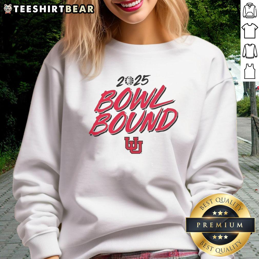 Good Utah Utes Football 2025 Bowl Bound Sweatshirt featuring team colors and logo, perfect for fans and supporters.