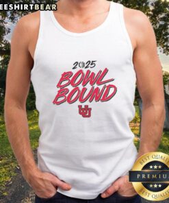 Good Utah Utes Football 2025 Bowl Bound tank top featuring team colors and logo, perfect for game day attire.