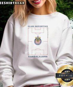 Chivas Club Deportivo Guadalajara Own The Pitch sweatshirt featuring team colors and logo, perfect for fans and casual wear.