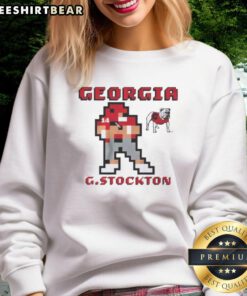 Nice Georgia Bulldogs football Gunner Stockton retro baller sweatshirt in classic style, perfect for fans and game day.