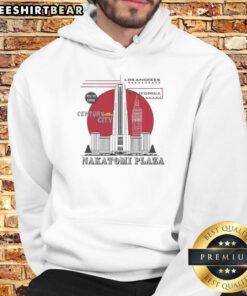 Nice Nakatomi Plaza hoodie featuring iconic design, celebrating Los Angeles, California, Century City, established 1988.