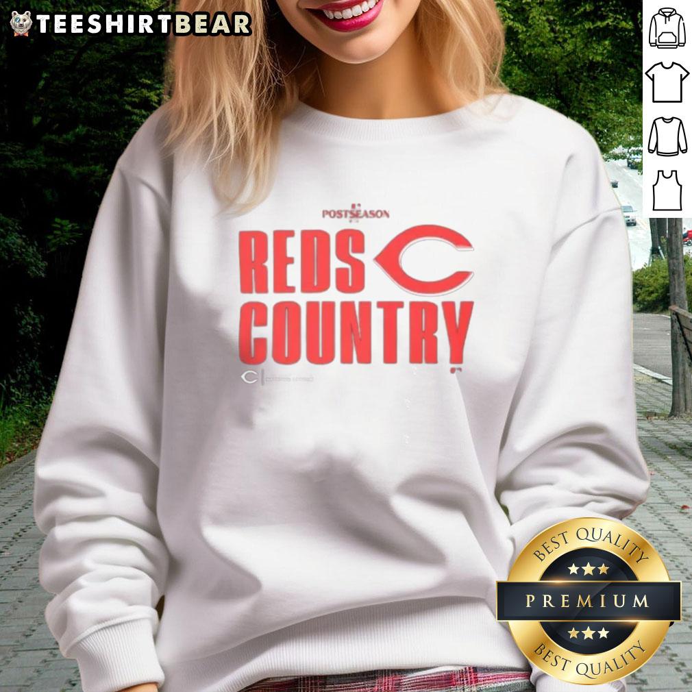 Nice Reds Cincinnati Reds Baseball 2025 MLB Postseason sweatshirt showcasing team logo and vibrant red design.