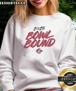 San Diego State Aztecs Football 2025 Bowl Bound sweatshirt featuring team colors and logo for game day style.