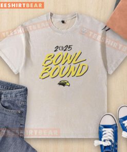 Nice Southern Miss Golden Eagles Football 2025 Bowl Bound washed t-shirt featuring team colors and logo.
