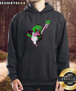 Nice The Real Clownbusters Slimer Ghostbusters parody Halloween hoodie featuring a fun, colorful design and spooky elements.