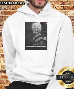 Official Loyola University Chicago hoodie honoring Sister Jean Dolores Schmidt, 1919-2025, commemorating her legacy.