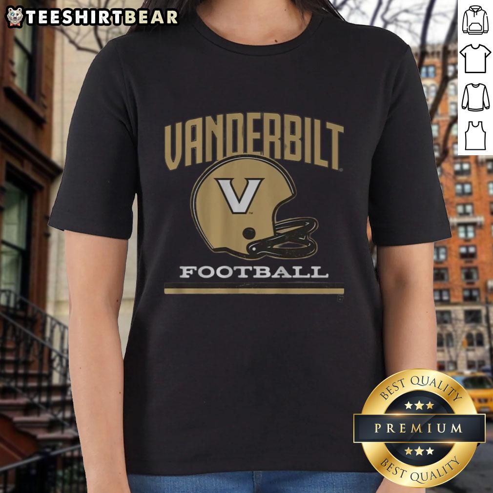 Premium Vanderbilt Football vintage helmet ladies tee, featuring a stylish design perfect for fans and casual wear.
