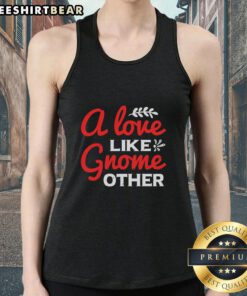 Pretty A Love Gnome tank top featuring a whimsical gnome design, perfect for casual summer outfits and gnome enthusiasts.