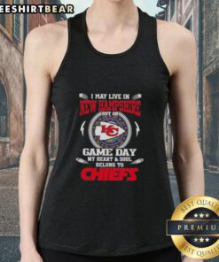 Stylish tank top featuring Kansas City Chiefs design, perfect for game day in New Hampshire, showcasing team spirit.