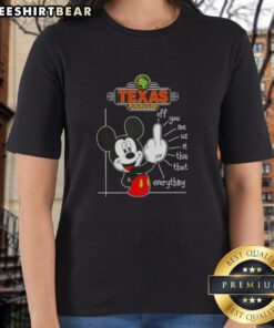 Pretty Texas Roadhouse X Mickey Fluff Off You Me Us This That Everything ladies tee in vibrant colors and stylish design.