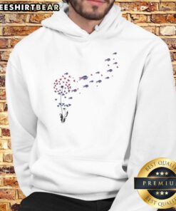 Buffalo Bills football logo hoodie featuring a vibrant top dandelion flower design for fans and stylish wearers.
