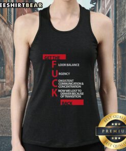 Top Jeff Van Gundy Get The Floor tank top showcasing urgency and communication, perfect for sports enthusiasts.