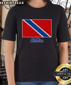 Top Ole Miss Rebels Football ladies tee featuring Trinidad and Tobago flag design, perfect for fans and stylish support.