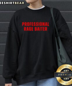 Top Professional Rage Baiter Sweatshirt in black, featuring bold graphics and a comfortable fit for casual wear.