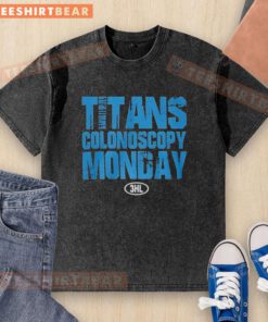 Top Titans Colonoscopy Monday 2025 washed t-shirt featuring a fun, colorful design for awareness and support.