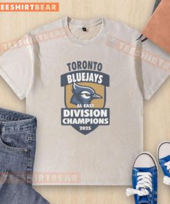 Top Toronto Blue Jays 2025 AL East Division Champions washed t-shirt showcasing team pride and victory.