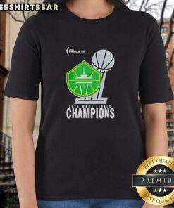 2025 WNBA Champions Seattle Storm Ladies Tee - Celebrate the victory with this stylish top from the Top WNBA Shop.
