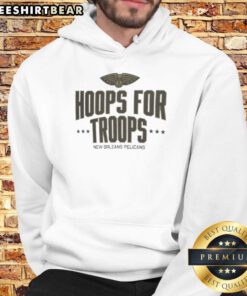 Good Hoops for Troops New Orleans Pelicans basketball hoodie featuring team logo and vibrant colors, perfect for fans.