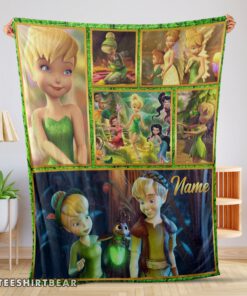 Hot Disney Cartoon Tinker Bell Cute Blanket Fleece Customized Blanket