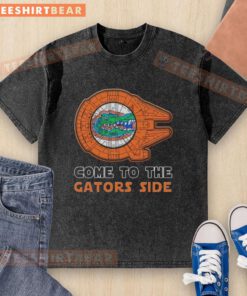 Hot Star Wars Come to the Florida Gators Side washed t-shirt featuring iconic characters in vibrant colors.