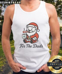 Alt Text: Nice Fir The Dads Santa Bear Christmas Tank Top for festive holiday celebrations and winter gatherings.