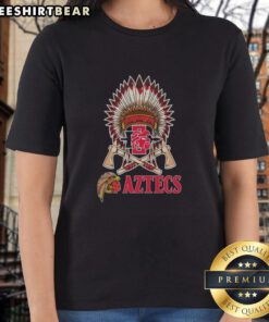 Nice Native American X San Diego State Aztecs graphic ladies tee featuring vibrant colors and stylish design.