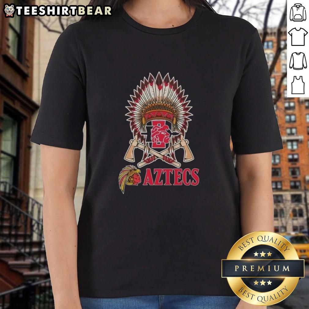 Nice Native American X San Diego State Aztecs graphic ladies tee featuring vibrant colors and stylish design.