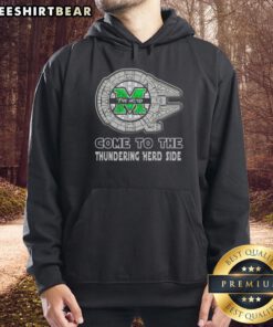 Nice Star Wars hoodie featuring the Marshall Thundering Herd logo, perfect for fans and stylish casual wear.