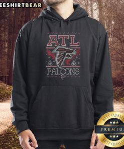Alt Text: Awesome Atlanta Falcons Holiday Hoodie featuring team colors and logo, perfect for festive football fans.