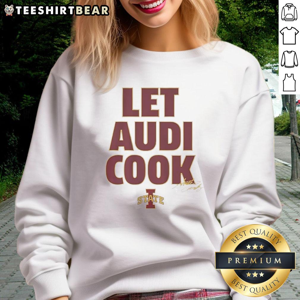 Awesome Let Audi Crooks Iowa State Cyclones women's basketball logo sweatshirt in vibrant colors and stylish design.
