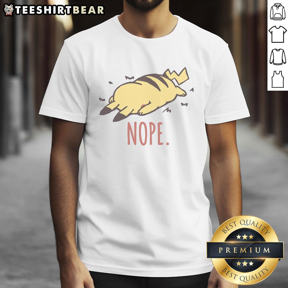 Awesome Pika Nope Pikachu T-Shirt featuring a playful Pikachu design, perfect for Pokmon fans and casual wear.
