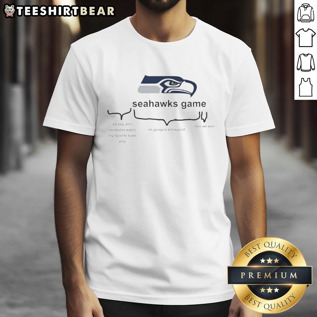 Awesome Seattle Seahawks Game Nice We Won T-Shirt featuring vibrant team colors and bold graphics celebrating the victory.