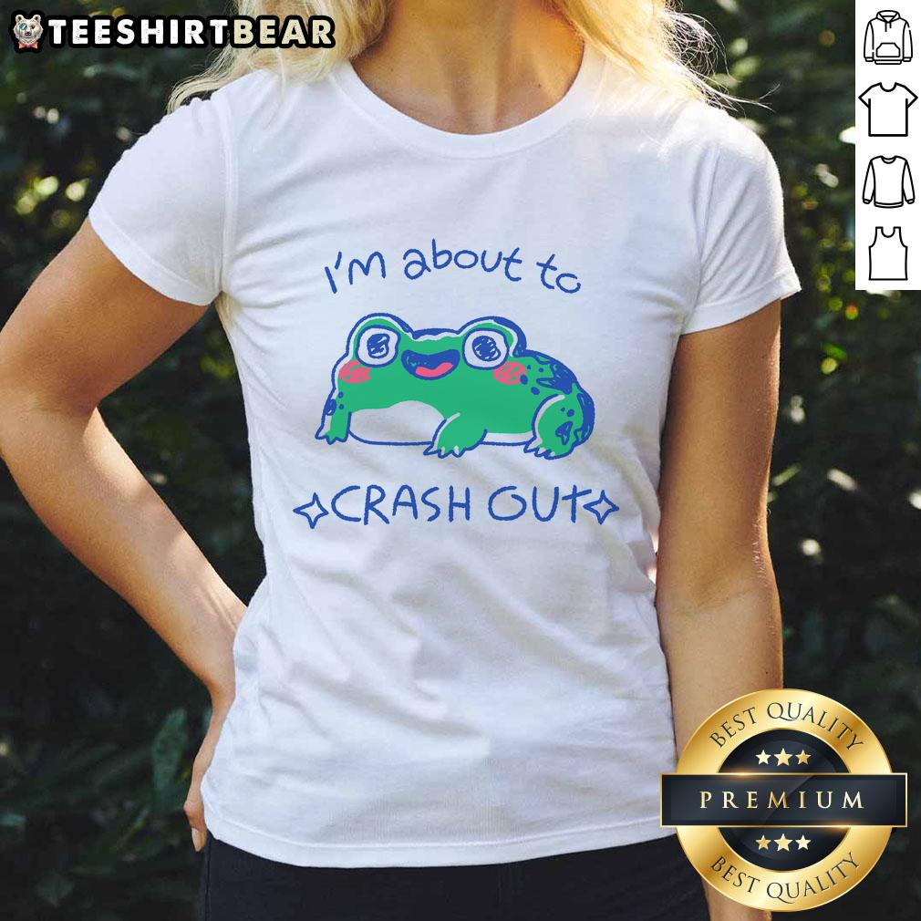 Alt Text: Cute frog graphic on a ladies tee, perfect for casual wear and showcasing a fun, playful style.
