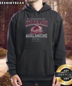 Good Colorado Avalanche Head-On Hoodie featuring vibrant team colors and logo, perfect for fans and winter wear.