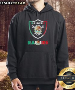 Good Las Vegas Raiders football hoodie featuring Mexican flag logo, perfect for fans and stylish game day apparel.