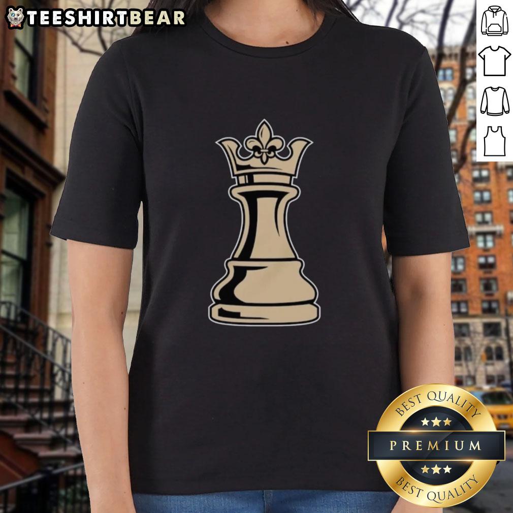 Good New Orleans Saints 'The Queen Can Make Any Move' Ladies Tee showcasing stylish team spirit for female fans.
