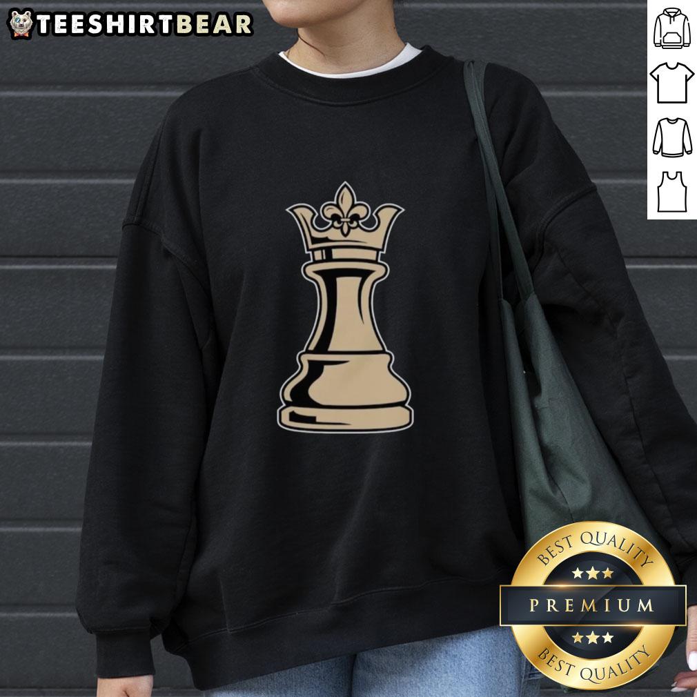 Good New Orleans Saints sweatshirt featuring 'The Queen Can Make Any Move' design, perfect for fans and stylish wear.