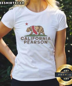Vintage ladies tee featuring a playful California bear design with Hot Pearson text, celebrating California Republic style.
