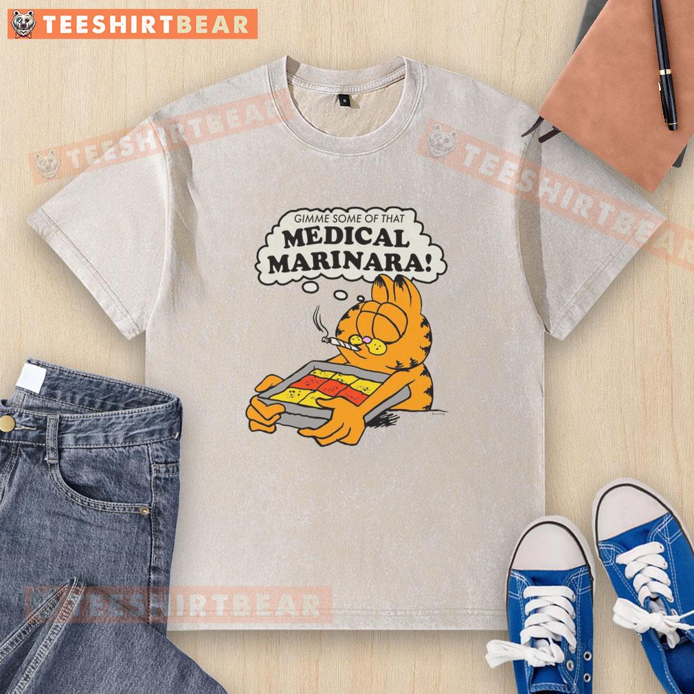 Nice Gimme Some Of That Medical Marinara Ivory Washed T-Shirt featuring a fun graphic design on a casual tee.