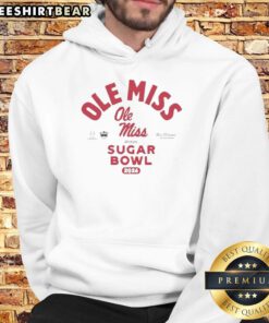 Nice Ole Miss Rebels Football 2025 Allstate Sugar Bowl hoodie featuring team colors in New Orleans, Louisiana.
