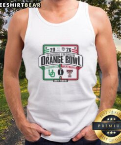 2026 Orange Bowl tank top featuring Oregon Ducks vs Texas Tech Red Raiders design, perfect for fans in South Florida.
