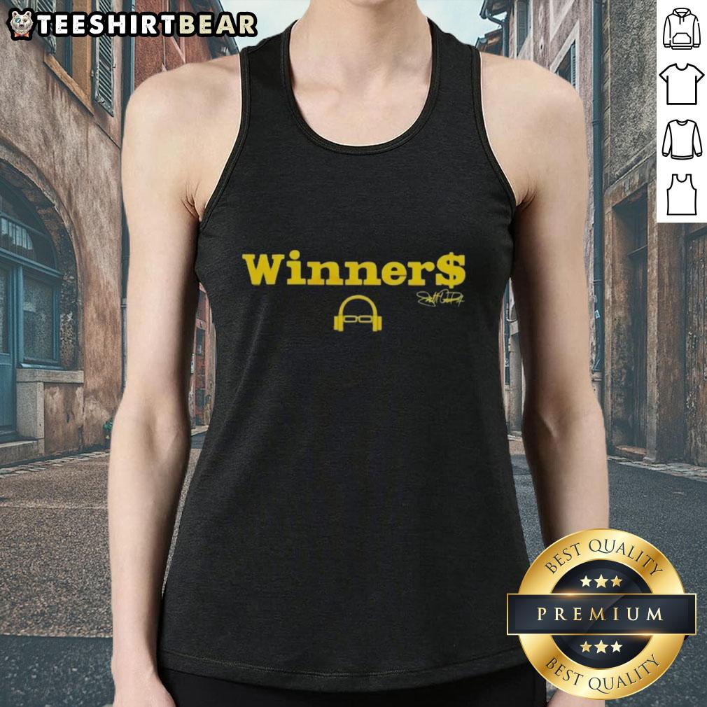 Alt Text: Scott Van Pelt Winner Signature Tank Top in a stylish design, perfect for sports fans and casual wear.