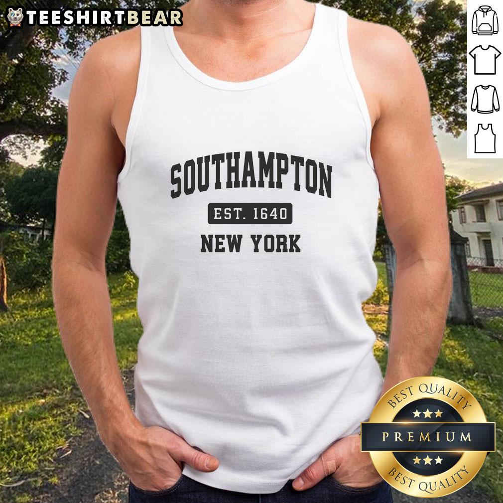 Nice Southampton New York Est. 1940 tank top featuring a stylish retro design and lightweight fabric for summer wear.