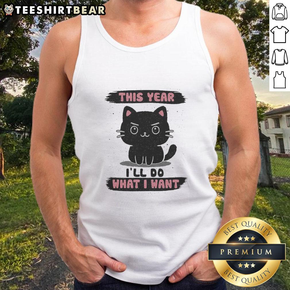 Stylish 'Nice, This Year I'll Do What I Want' tank top showcased on a model, perfect for casual summer outfits.