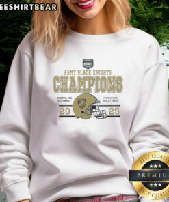 Official Celebrate Army Black Knights Football sweatshirt for 2025 Wasabi Fenway Bowl championship celebration.