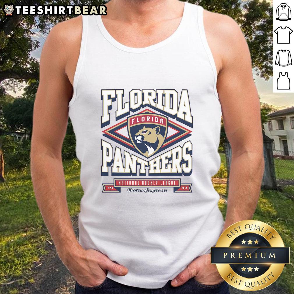 Official Florida Panthers heater tank top featuring team logo and vibrant colors, perfect for fans and warm weather.