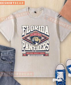 Official Florida Panthers Heater Washed T-Shirt featuring team logo, perfect for fans and casual wear.