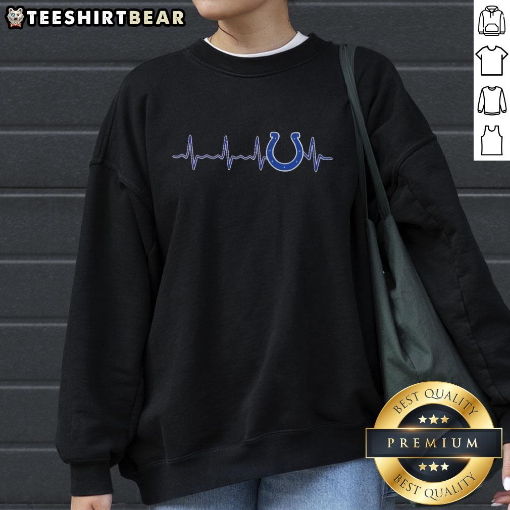 Official Indianapolis Colts football logo graphic sweatshirt in blue, perfect for fans and game day apparel.